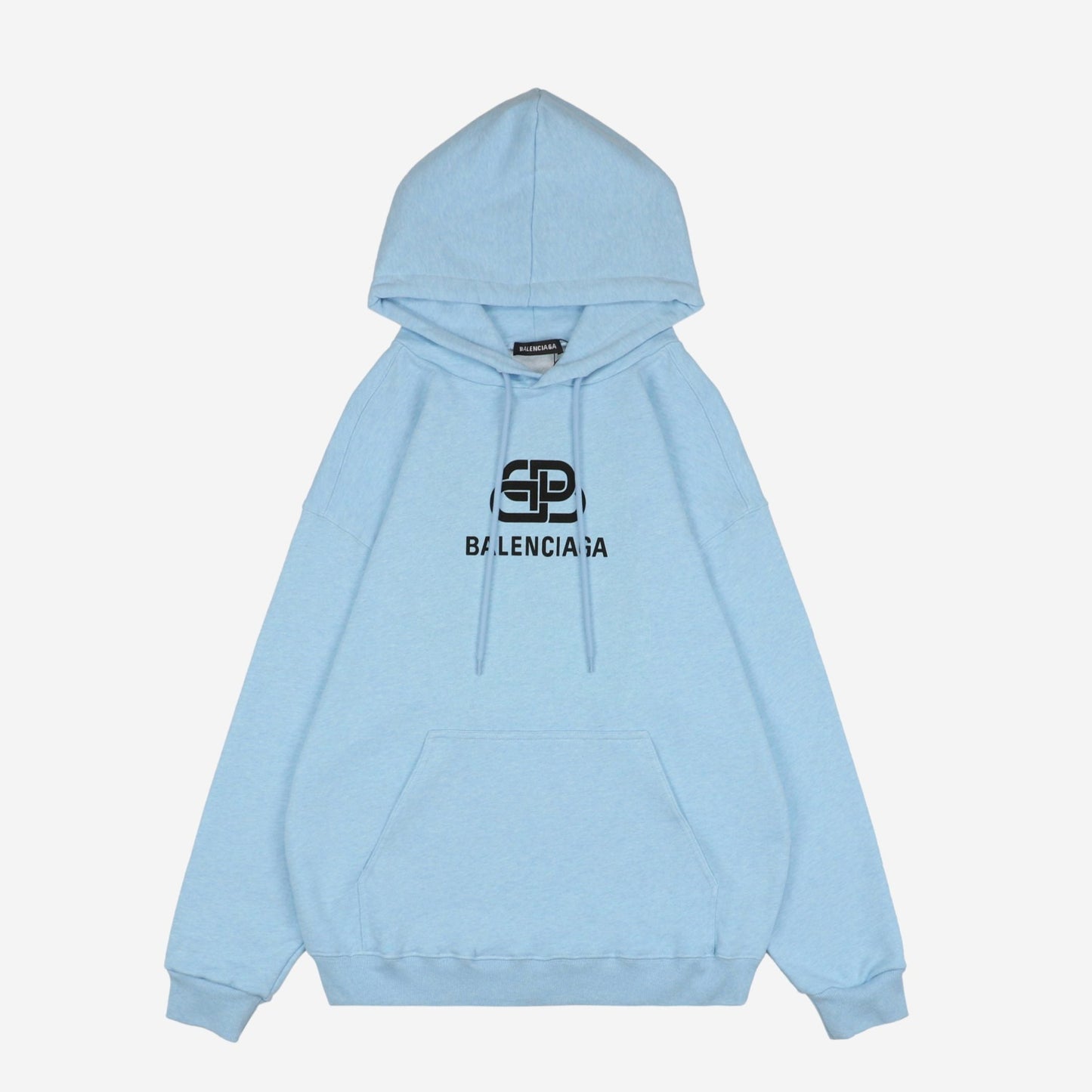 Balenci BB Logo Hoodie Light Blue
