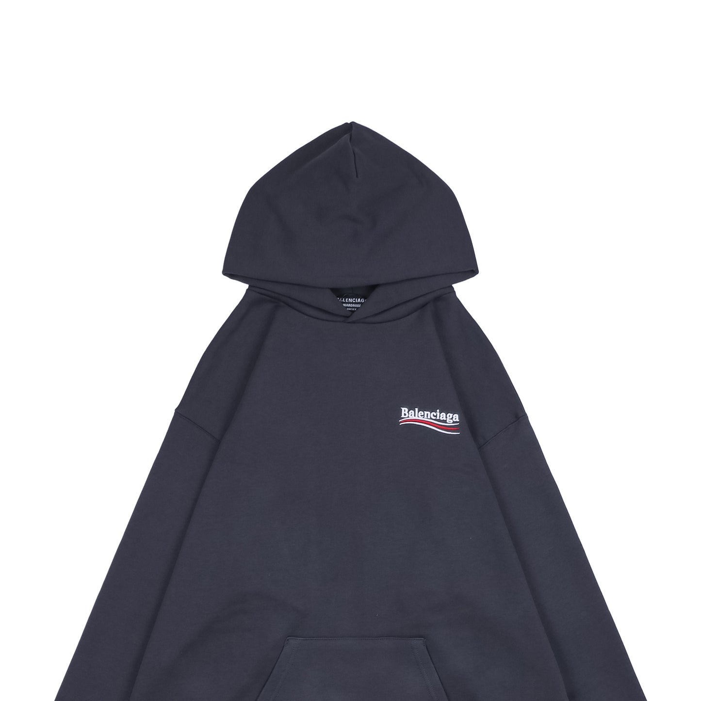 Balenci Political Campaign Hoodie Navy