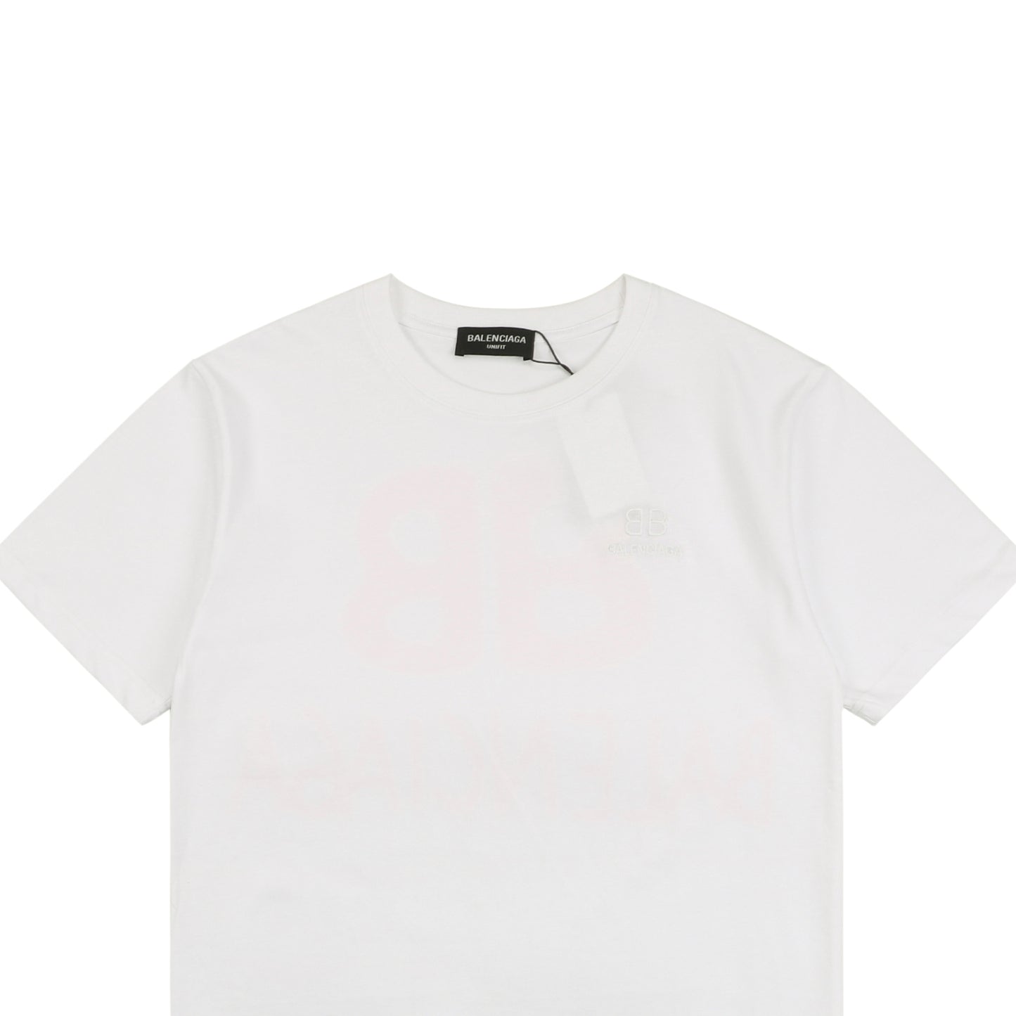 Balenci Large BB Print T-Shirt White Red