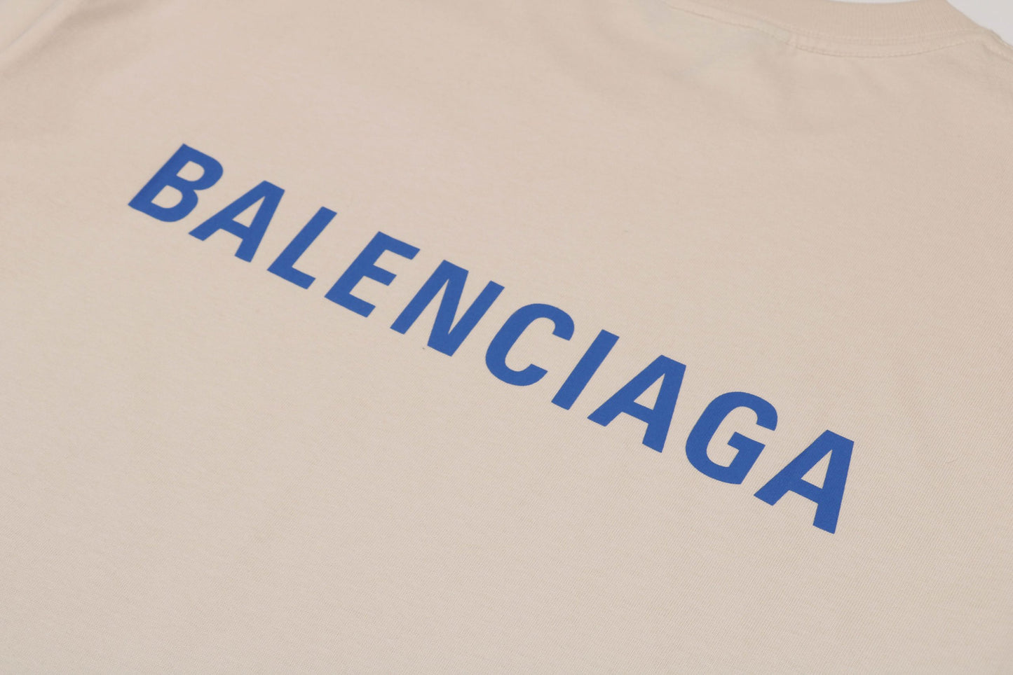 Balenci Logo T-Shirt Beige