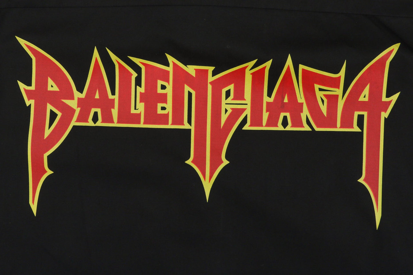 Balenci Flame Logo Shirt Black Red