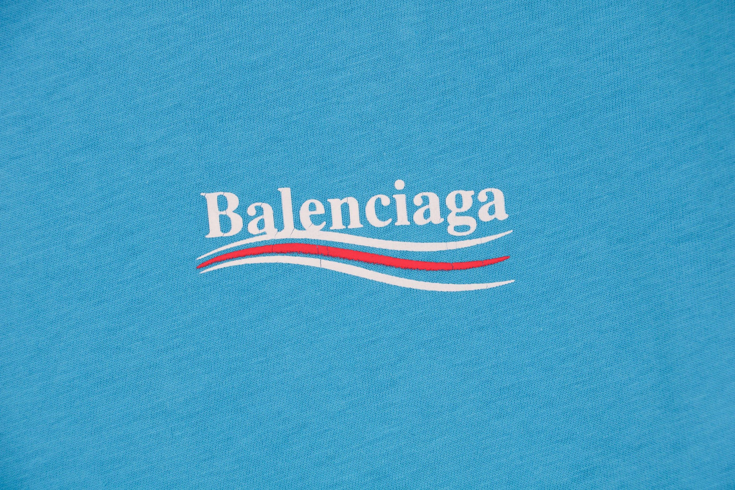 Balenci Political Campaign T-Shirt Light Blue