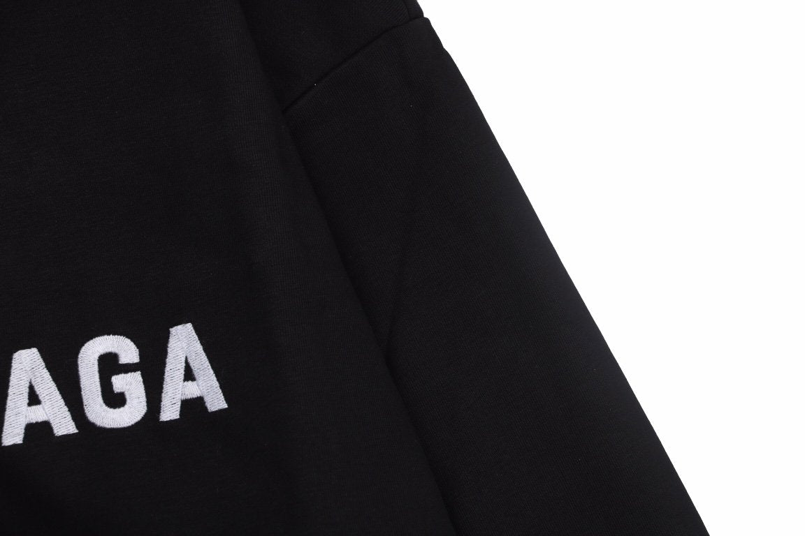 Balenci Heart Logo Hoodie Black