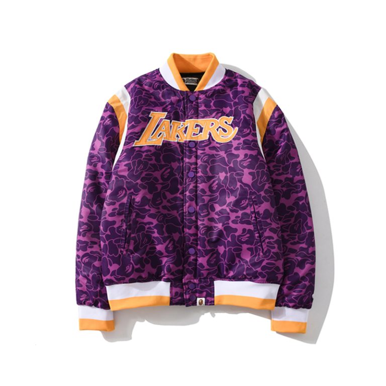 Bape Purple Baseball Jacket