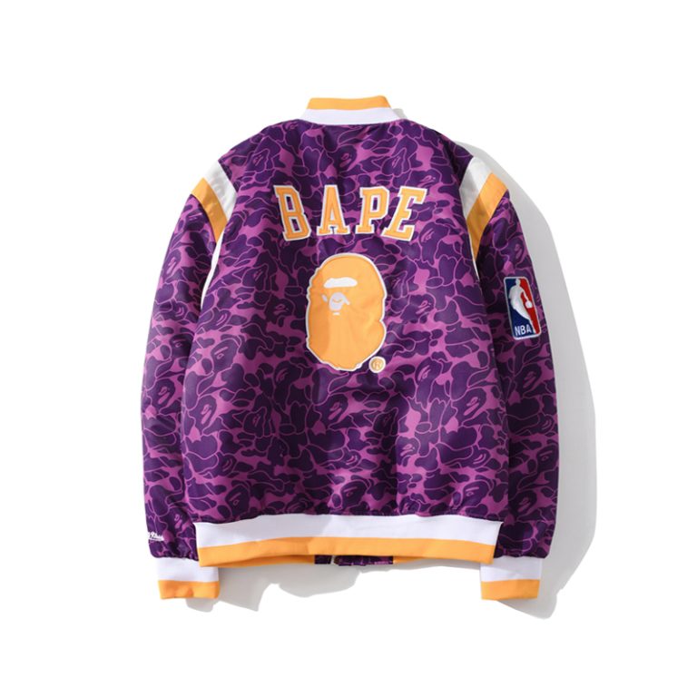 Bape Purple Baseball Jacket