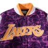 Bape Purple Baseball Jacket