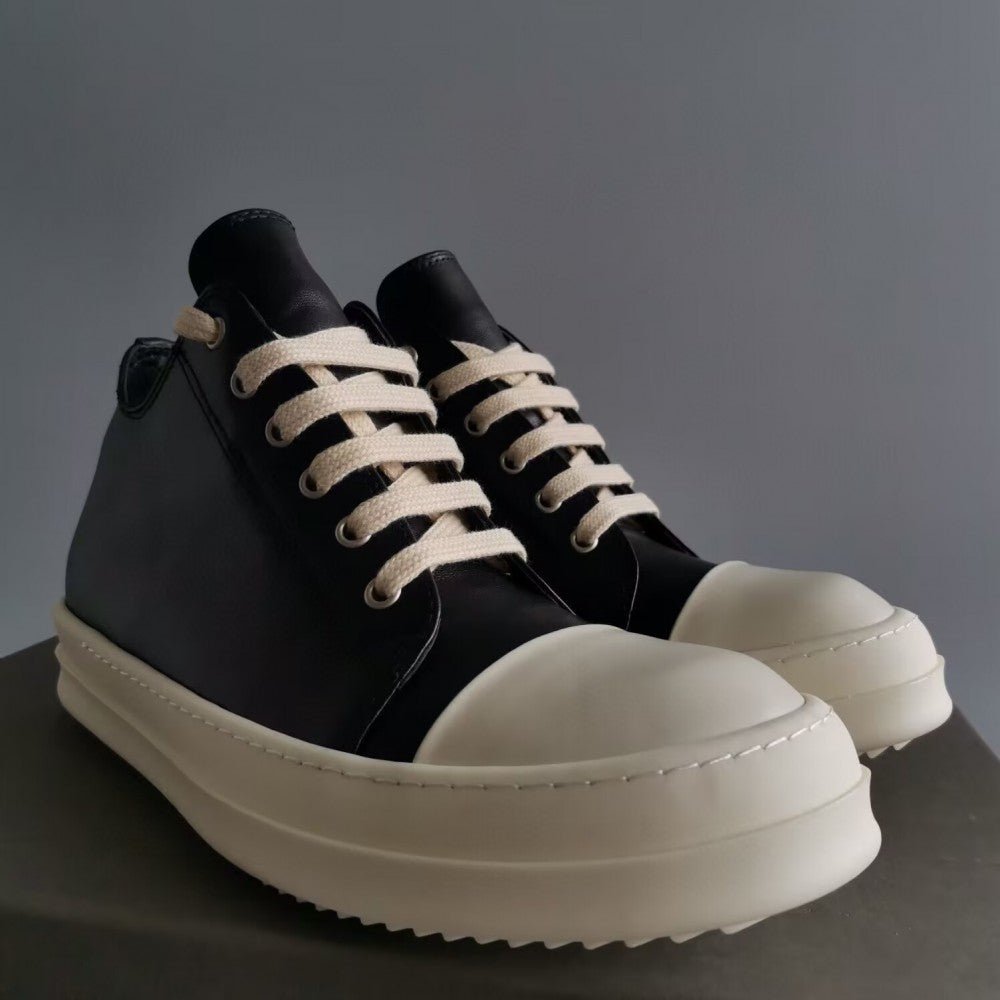 Vintage Green Low Cut Black Trainers