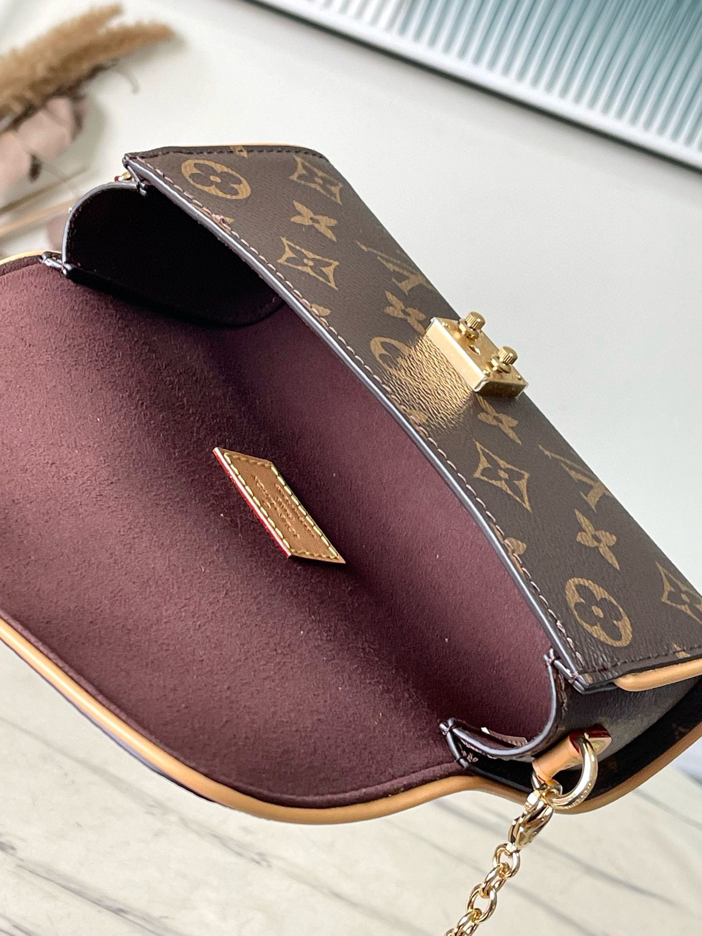 Papillon Trunk Monogram Chain Bag