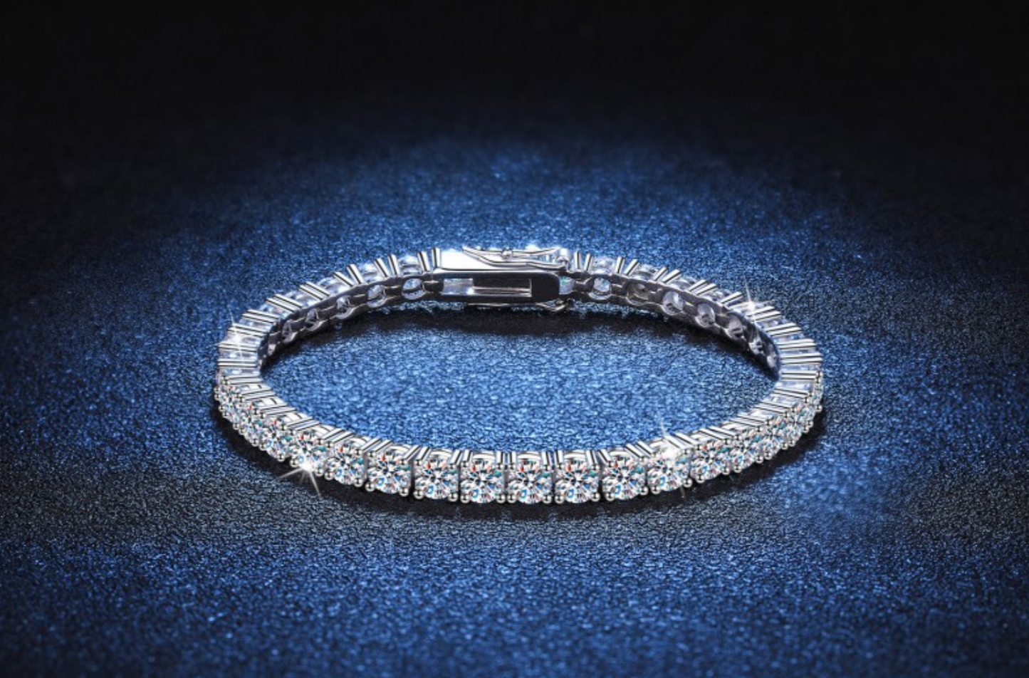 platinum-plated moissanite bracelet 2