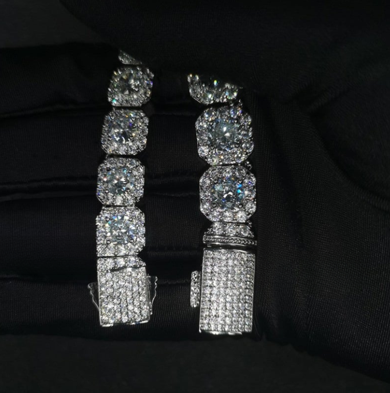 Iced Square Link Chain