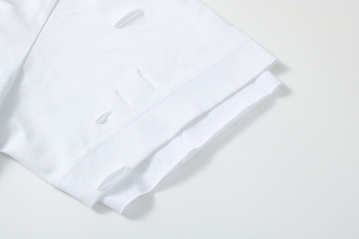 Gvnchy Hole White T-Shirt