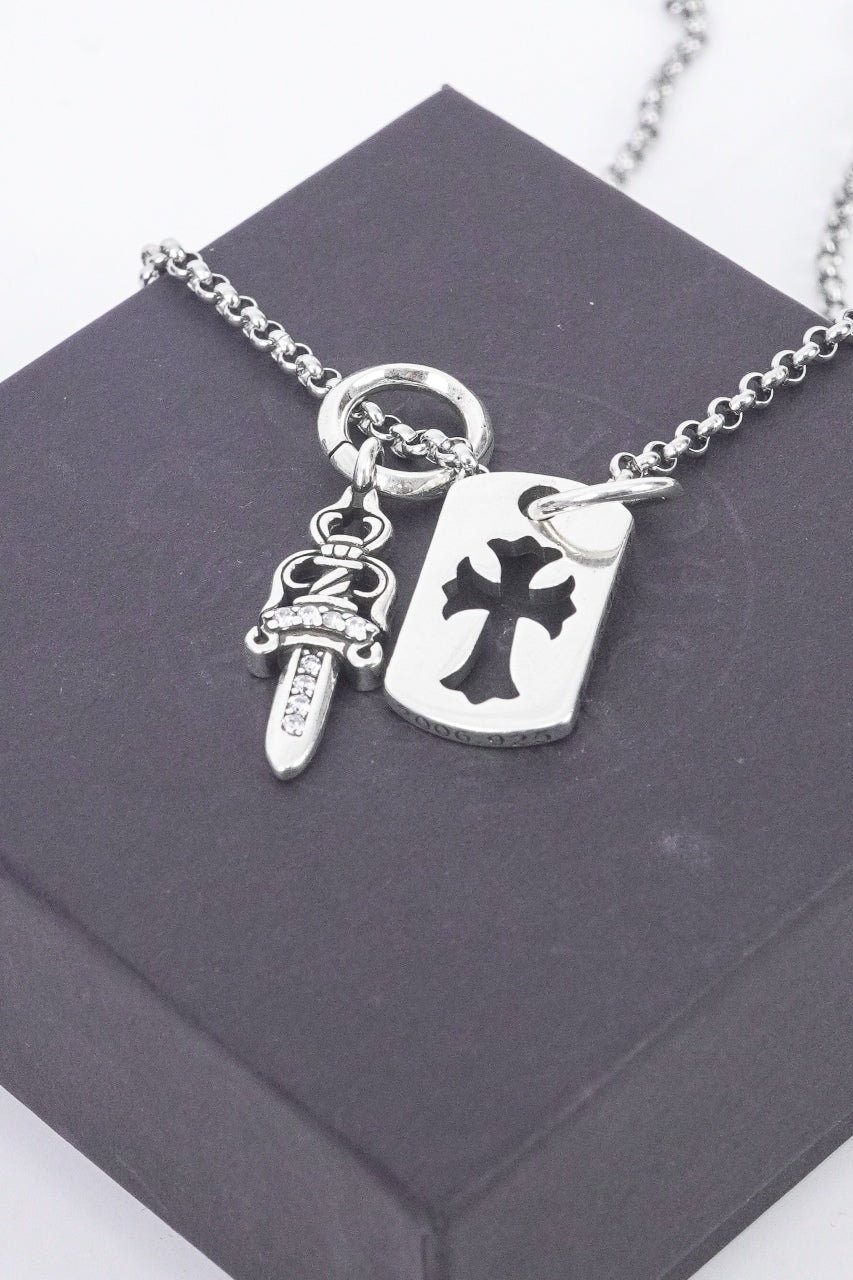Silver Cross Pendant Chain