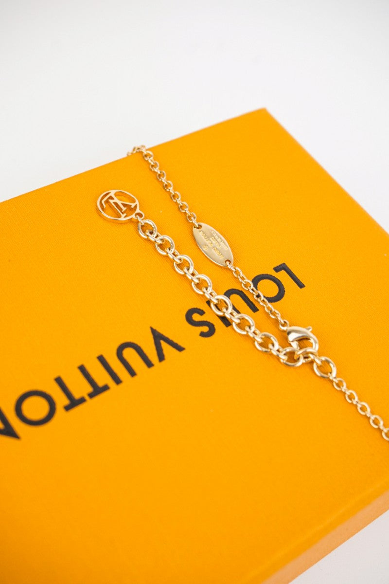 Gold Monogram Pendant Necklace
