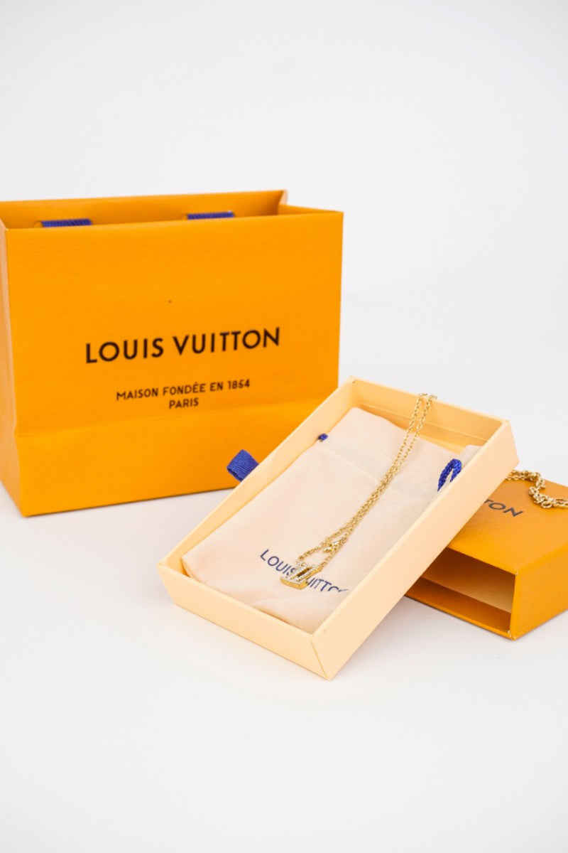 Gold Monogram Pendant Necklace