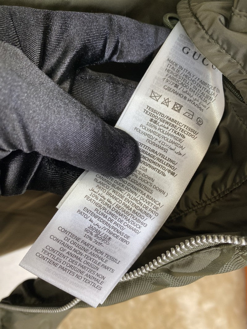 Jacquard Down Vest Khaki