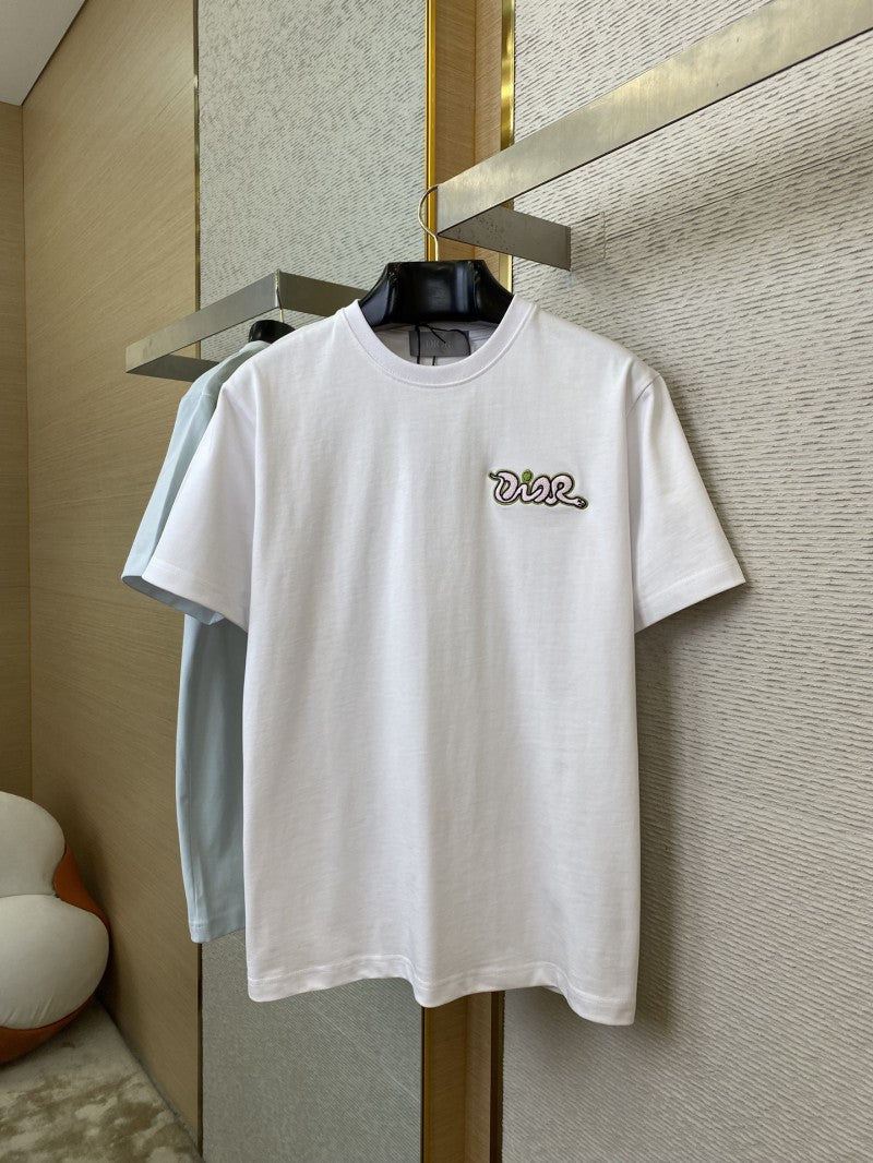Snake Embroidery T-Shirt White