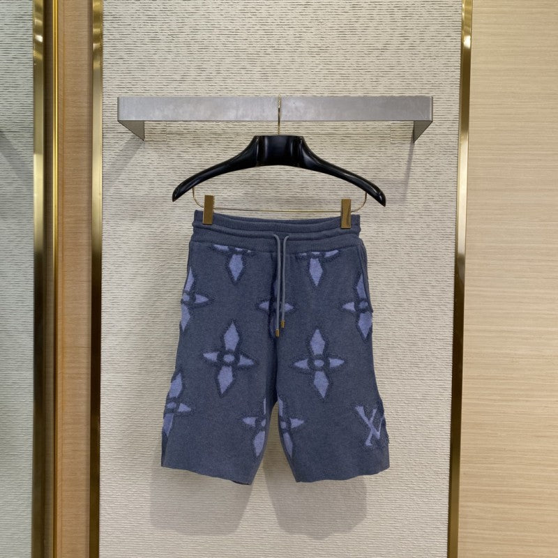 Appliqéud Wool Shorts