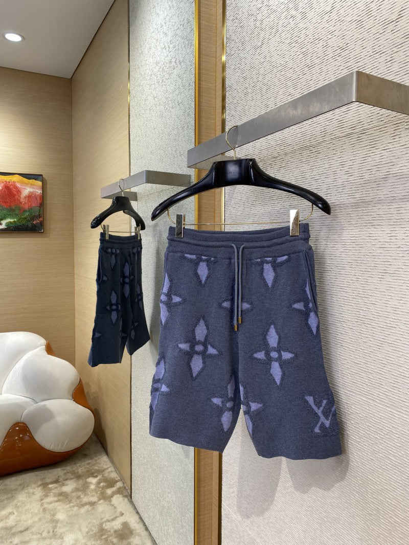 Appliqéud Wool Shorts