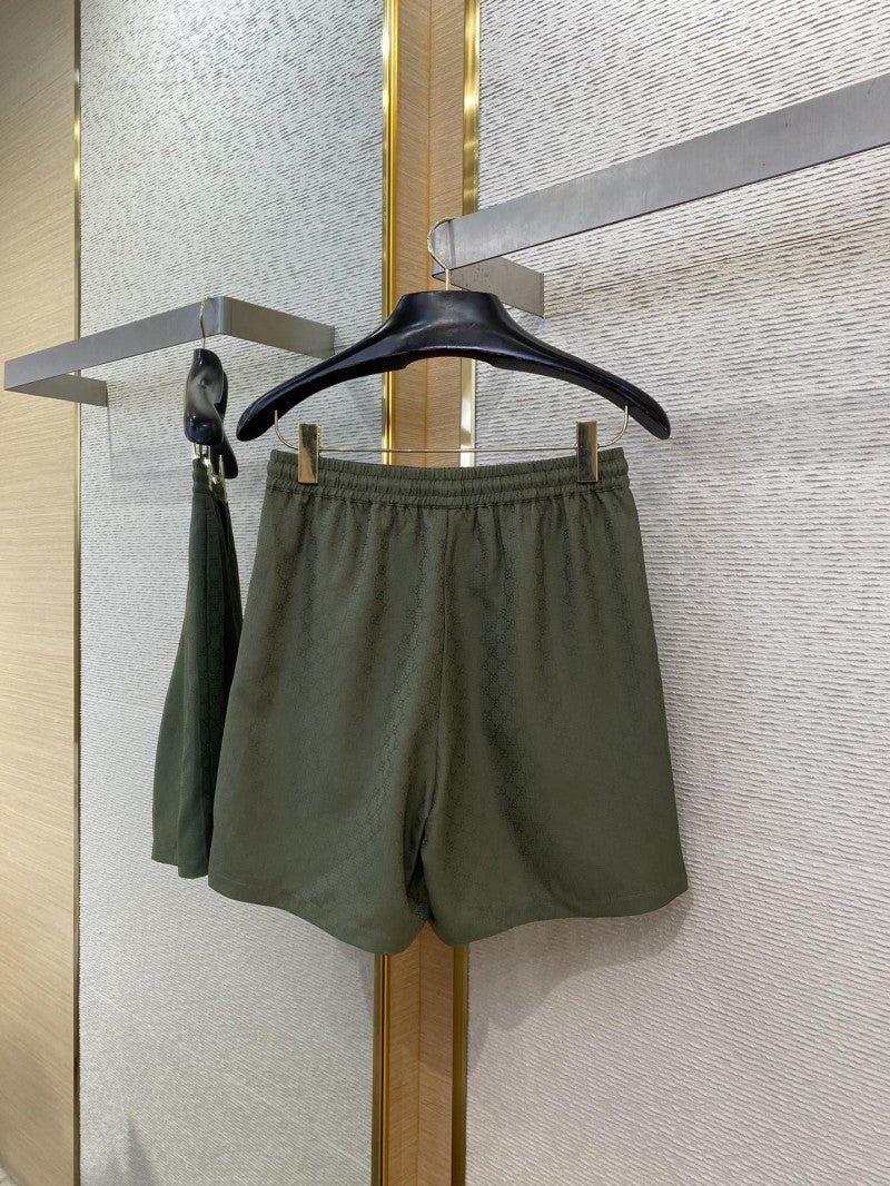 Jacquard Casual Khaki Shorts