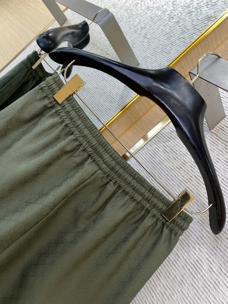 Jacquard Casual Khaki Shorts