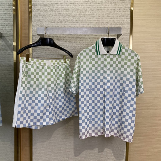 Gradient Checkerboard Shorts