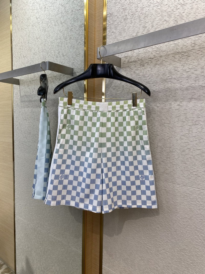 Gradient Checkerboard Shorts