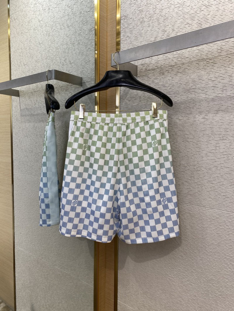 Gradient Checkerboard Shorts