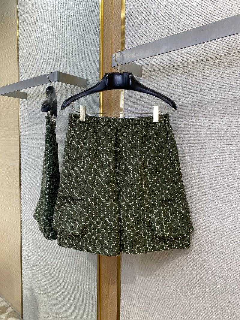 Jacquard Shorts Khaki