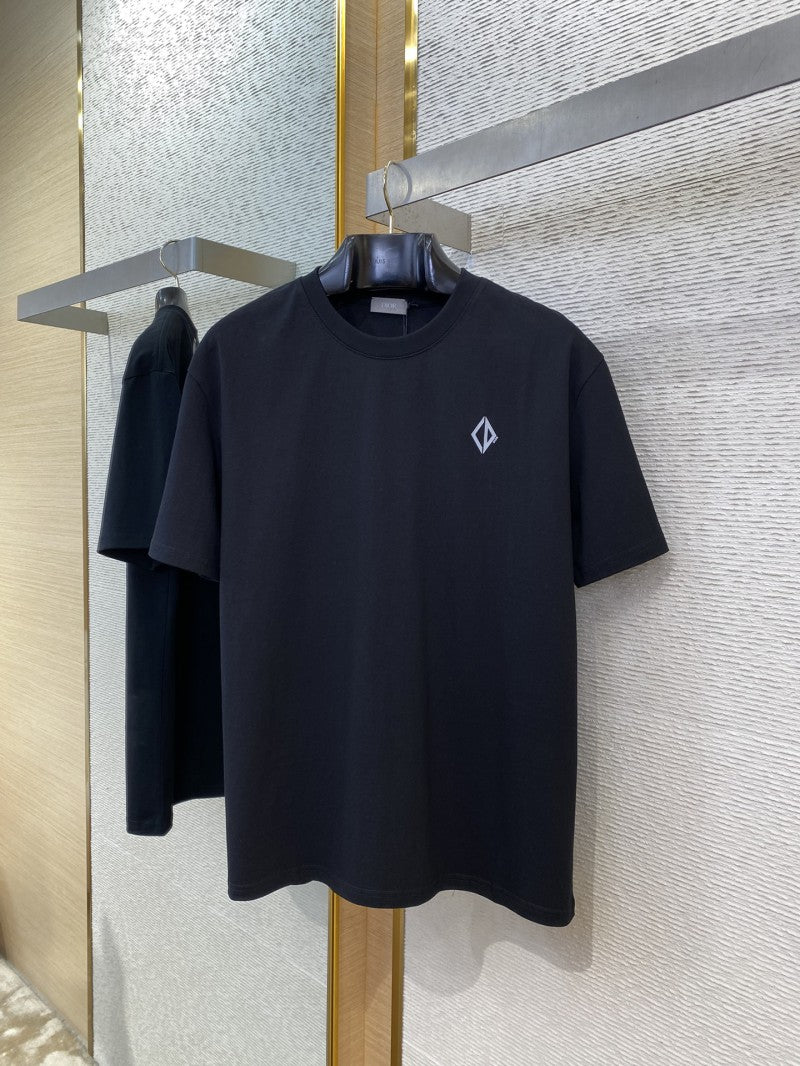 Reflective Letter Print T-Shirt Black