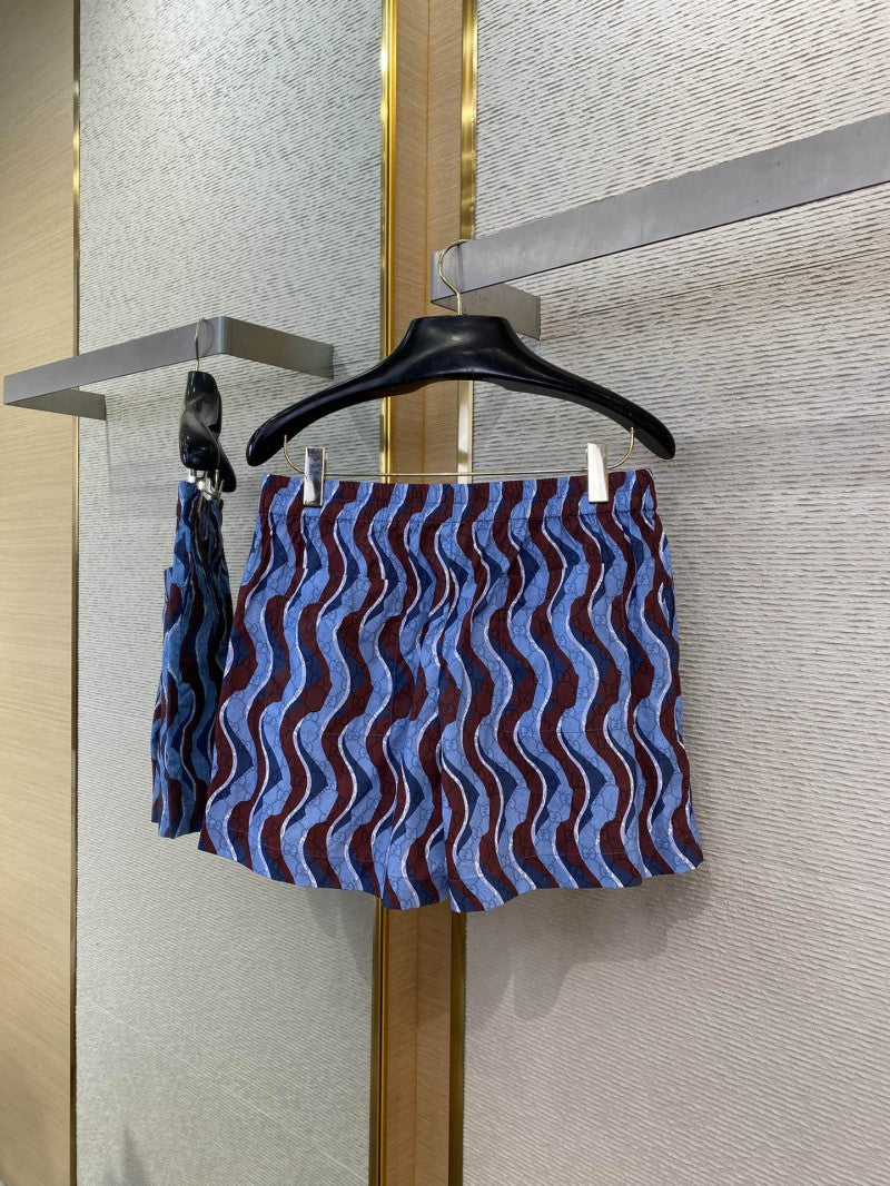 Wave Print Shorts
