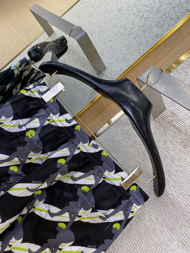 Surf Print Silk Shorts