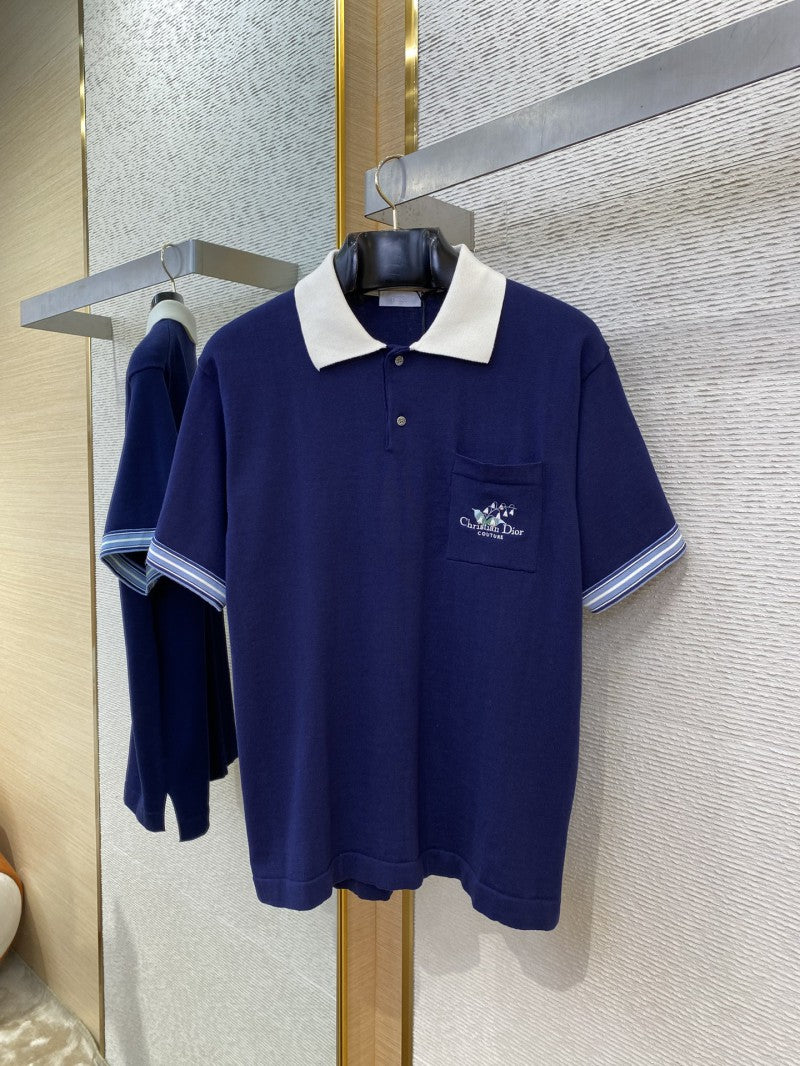 Orchid Embroidery Polo Shirt
