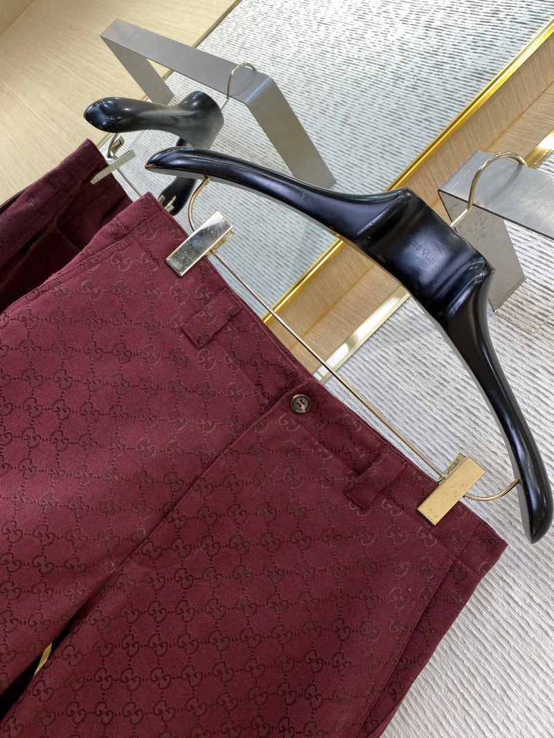 Jacquard Shorts Burgundy