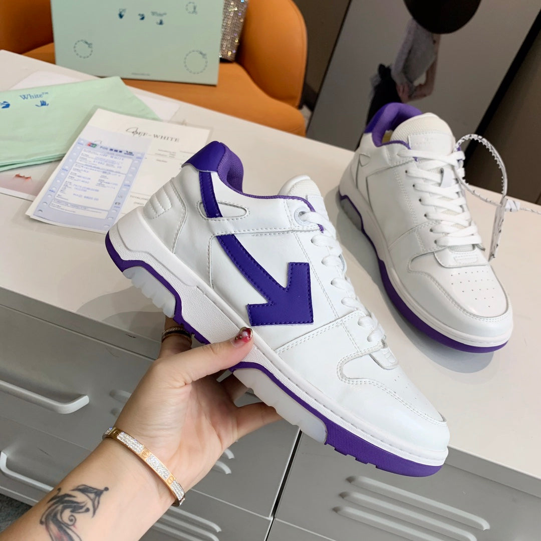 Off-White Purple & White Out of Office