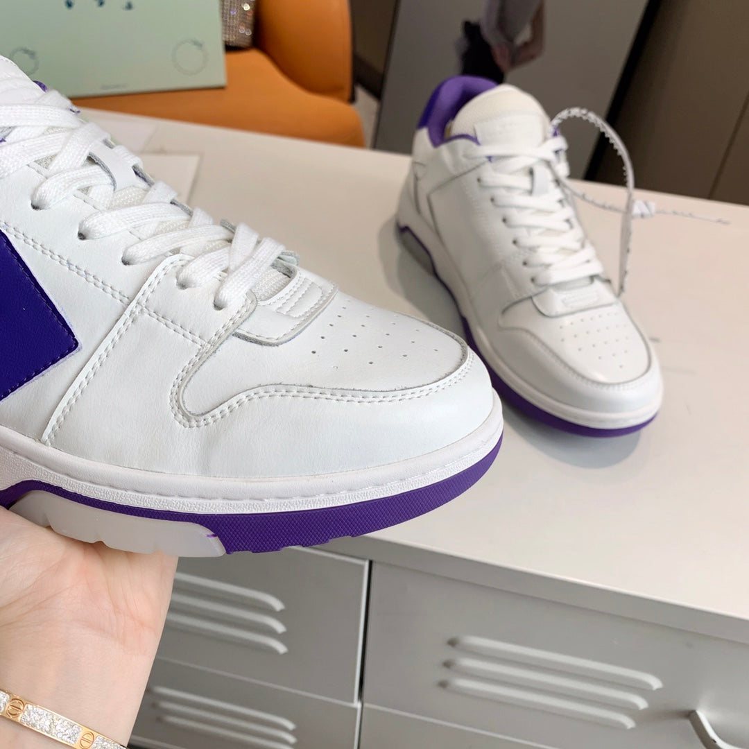 Off-White Purple & White Out of Office