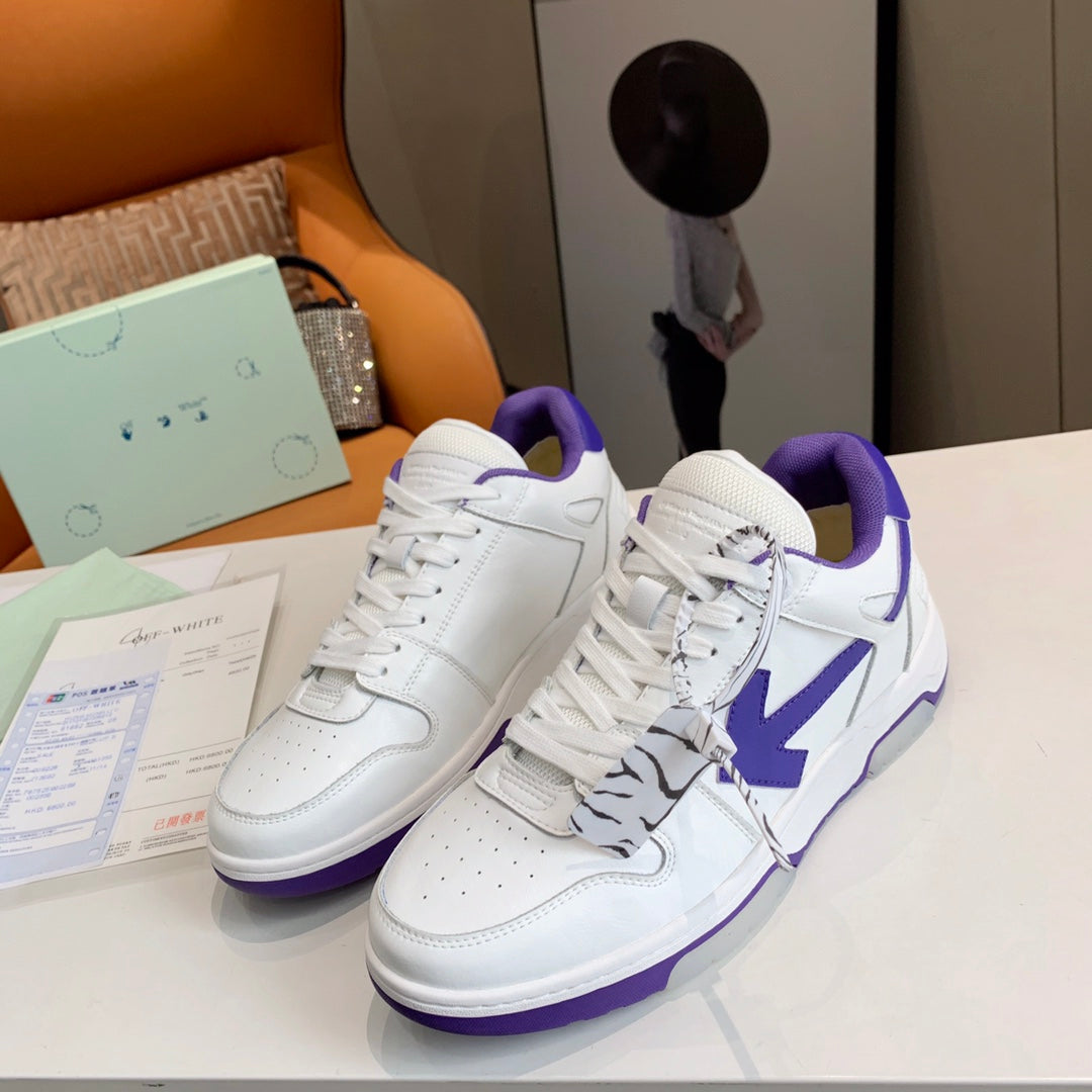 Off-White Purple & White Out of Office