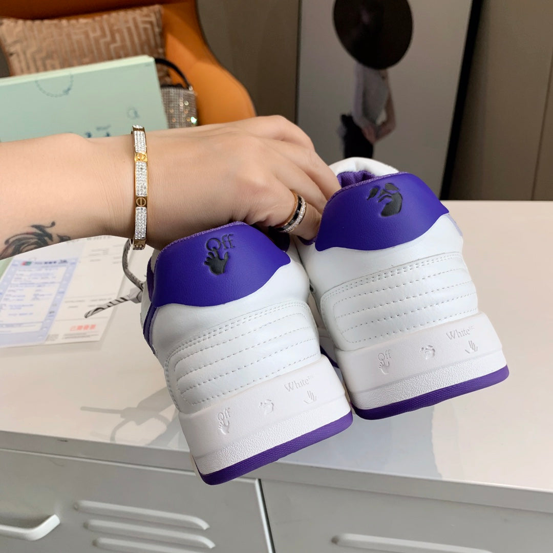 Off-White Purple & White Out of Office