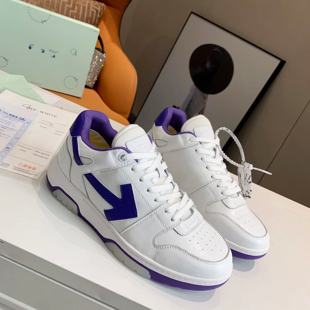 Off-White Purple & White Out of Office