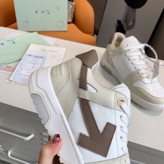 Off-White Brown & White Out Of Office