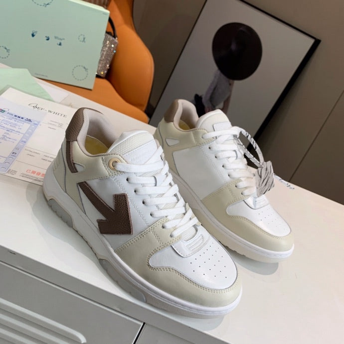 Off-White Brown & White Out Of Office