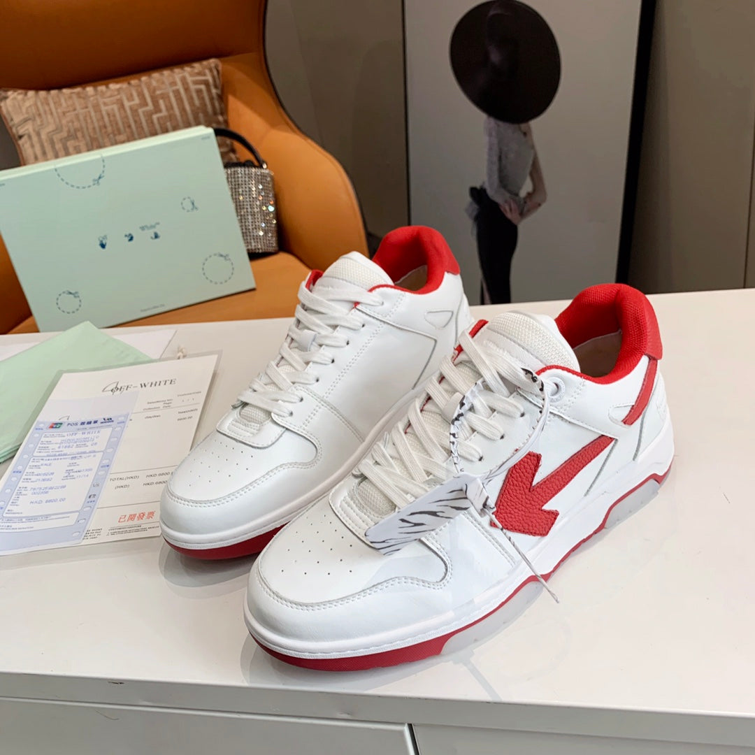 Off-White Red & White Out of Office