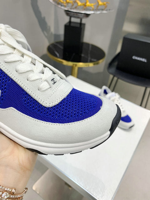 CC White & Blue Low Top Trainer