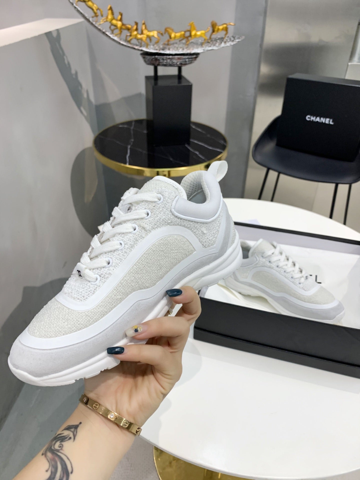 CC Grey Low Top Trainer