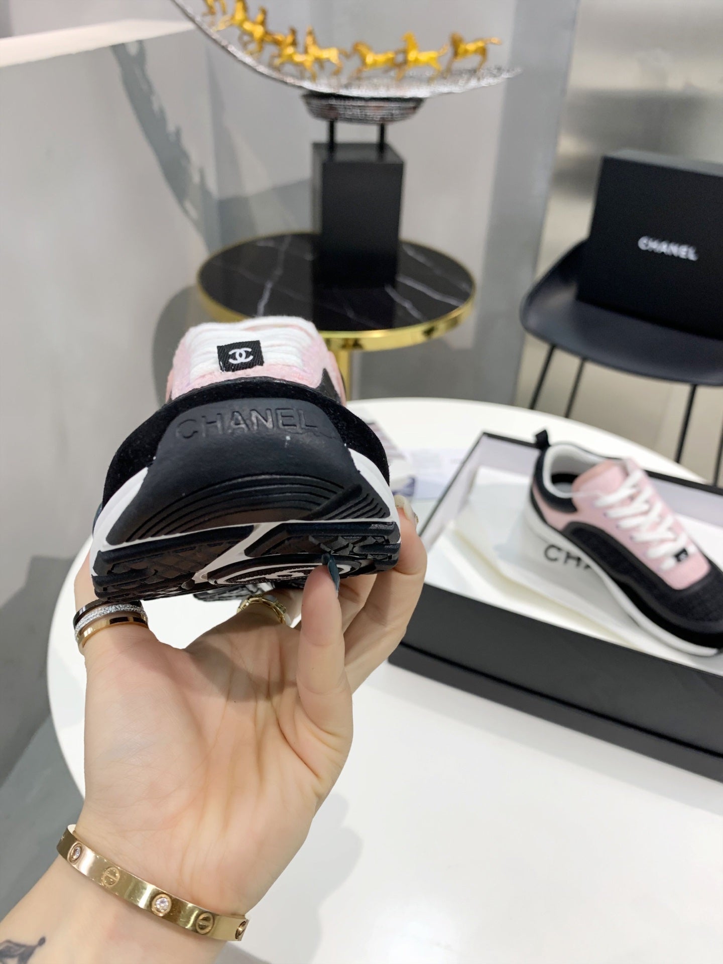 CC Black & Pink Low Top Trainer