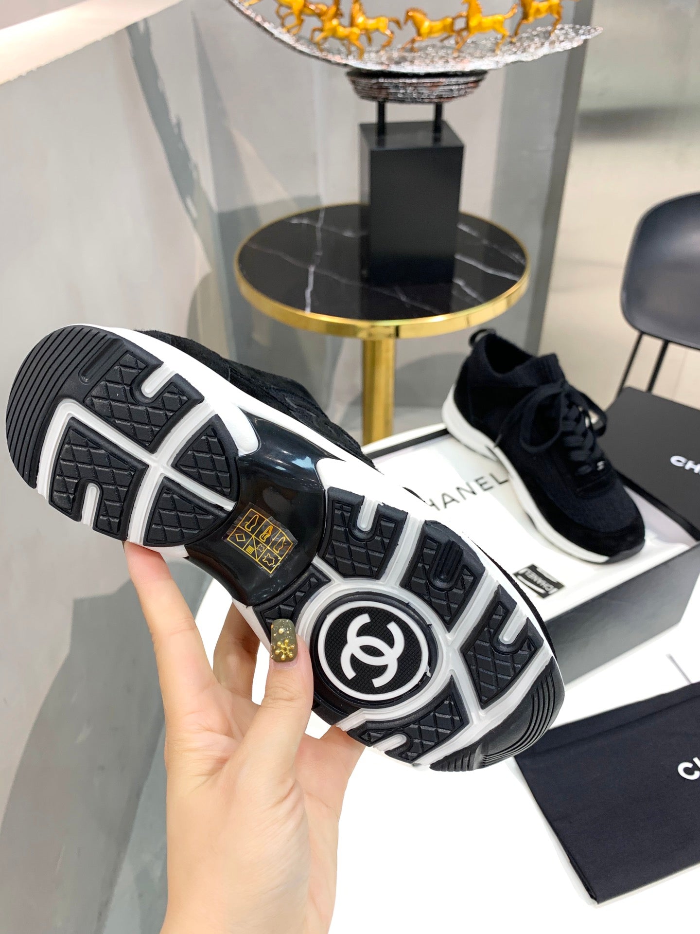 CC Black Low Top Trainer