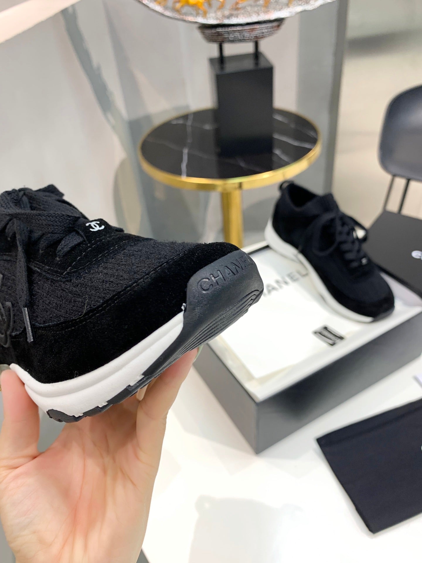 CC Black Low Top Trainer