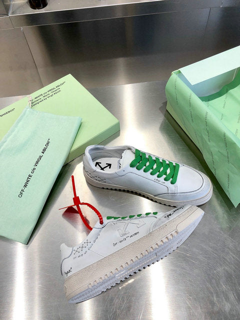 OFF-WHITE 2.0 Sneaker White (Green Laces)