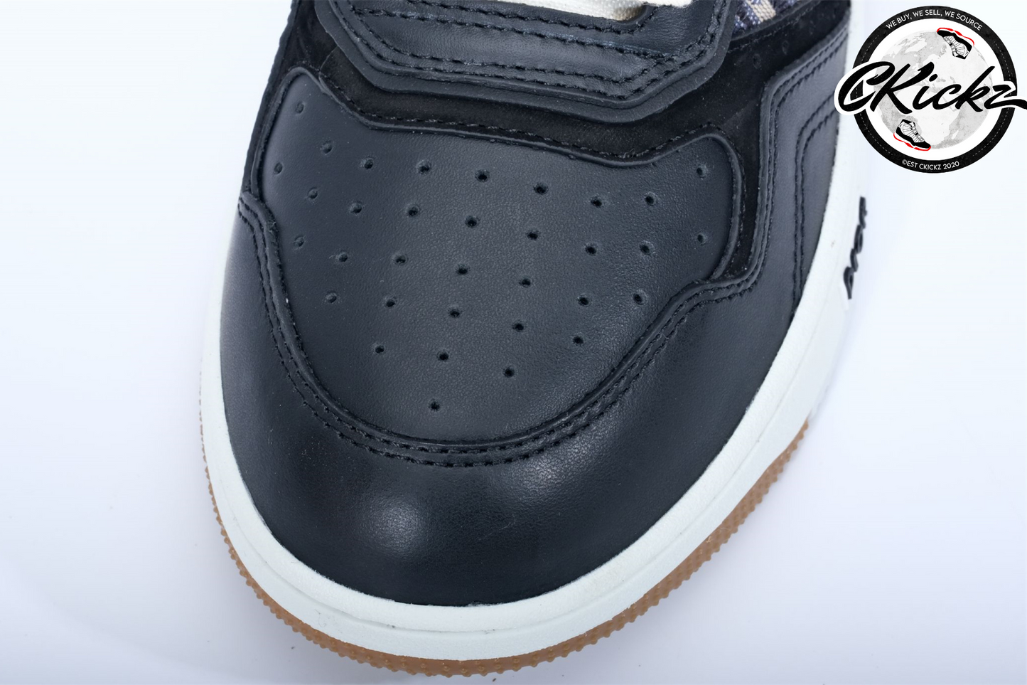 Retro Crest Mesh Low Black & Beige
