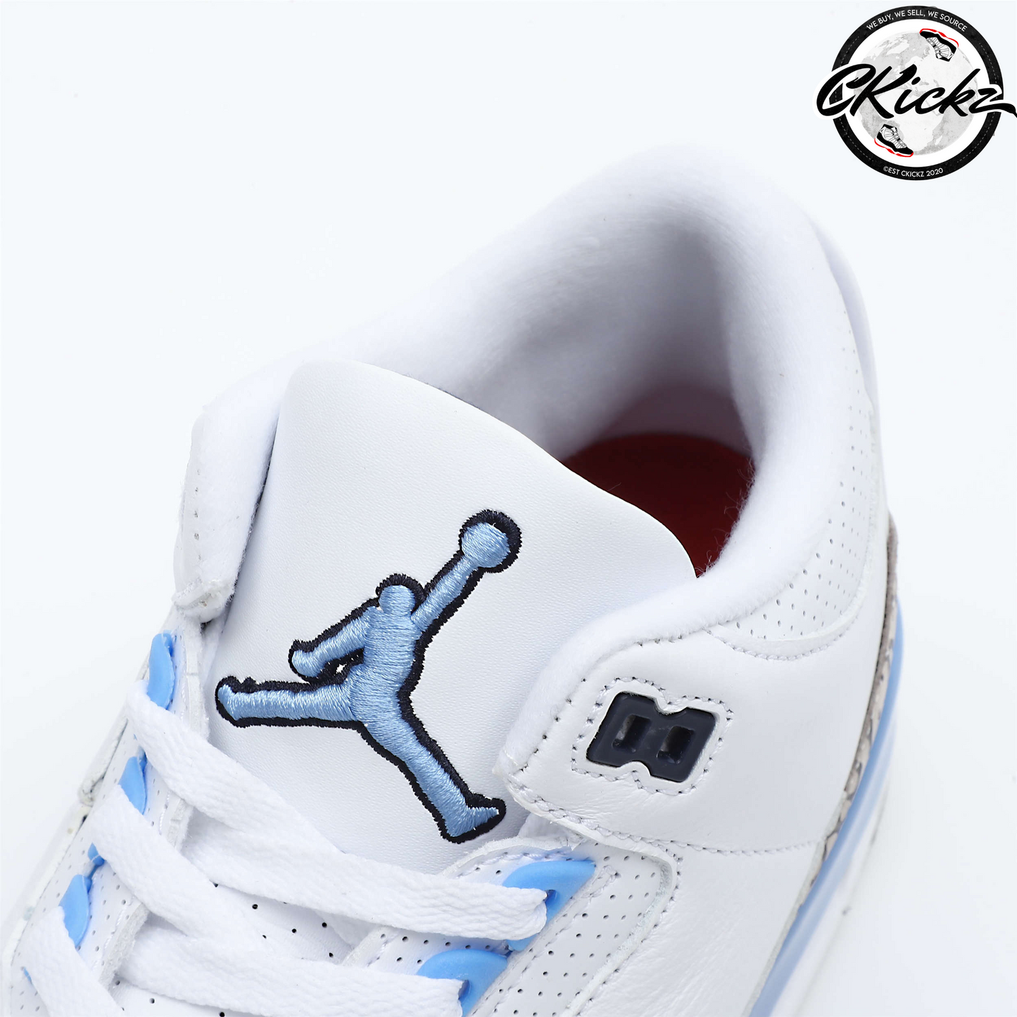J3 Retro White & Blue Elephant Print