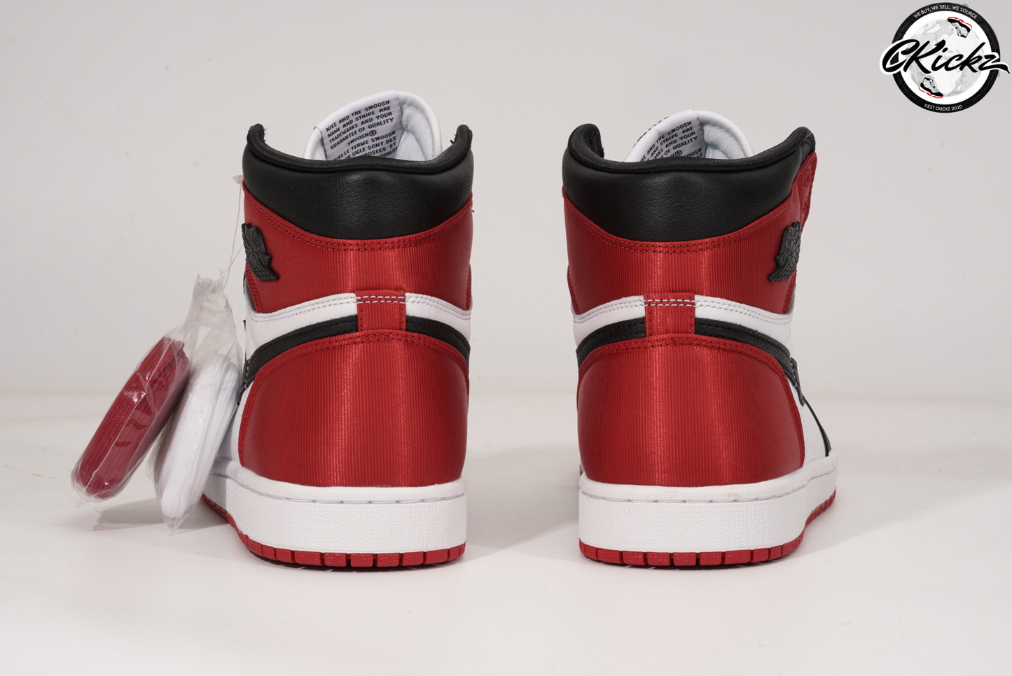 Retro High Satin Black Toe Trainers
